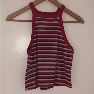 Cotton On cropped striped halter top